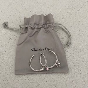 Dior Crystal Hoop Earrings